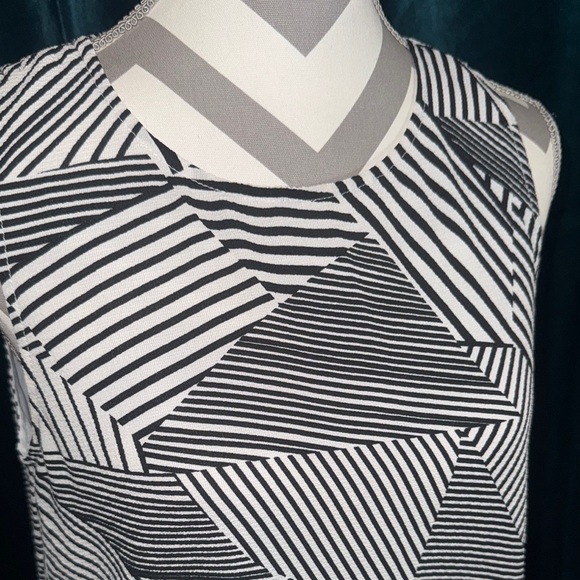 Black and White Striped Dress with Blue Bottom by THML Size Small - Picture 2 of 10